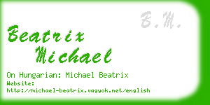 beatrix michael business card